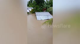 Tropical depression leaves houses underwater in central Philippines