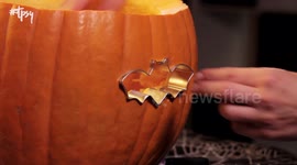 Stumped on how to carve your pumpkin? Try this idea to cut down on time