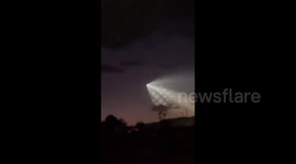 SpaceX: Man reacts to mysterious luminous trail in sky