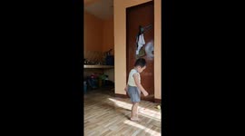 2 year old baby boy dancing his fave dance song gangnam style by Psy