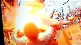 Mobile phone battery explodes during repair at a shop in India