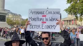 March of the Mummies through London to demand better childcare, parental leave and flexible working