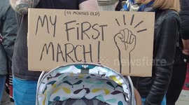 Babies on board for March of the Mummies protest in central London