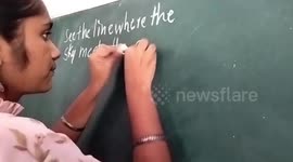Meet this ambidextrous girl from southern India who can memorise entire text books and has four records to her name!