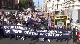 Families and friends of police violence victims march to Downing Street