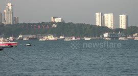 Relaxed beach scenes in Pattaya, eastern Thailand