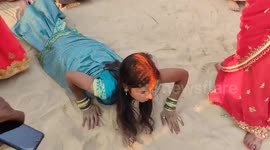 Thousands of women perform Chhath Puja in Prayagraj in northern India