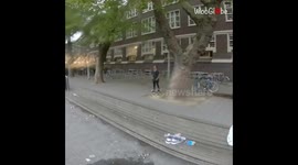 Man's 'Parkour Water Challenge' ends in a SPLASHING disaster