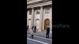 UK: Just Stop Oil Activists Spray Orange Paint On MI5, Home Office, Bank Of England, And News Corp HQ
