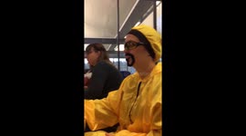 Hilarious moment bold coworker dresses up as Ali G as somber office is without costume