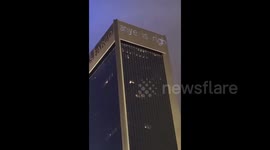 Anti-semitic message projected onto building in Florida
