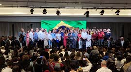 Candidate Luiz Inácio Lula da Silva speaks in São Paulo, Brazil after the victory