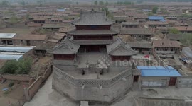 Stockshots of Jade Emperor Pavilion in Ximalin Ancient Castle in Zhangjiakou, China