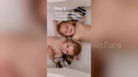 Young mum has revealed her routine for getting her twins to ALWAYS sleep through the night