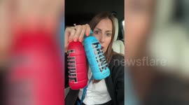 Mum who spent weeks waking up at 6am to try and buy the sell-out Prime energy drink finally managed to bag a bottle - and surprised her daughter in a sweet video