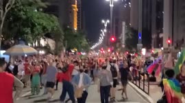 Celebrations break out in Sao Paulo, Brazil after Lula wins presidential elections result