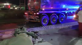Glamorous model and motorbike racer killed after hitting truck on way home from work