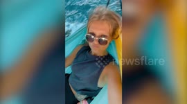 Teen 'cheated death' after plunging 50ft down a cliff after her HAMMOCK split