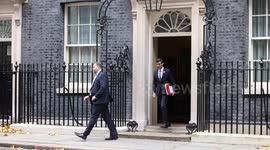 Rishi Sunak Prime Minister of the United Kingdom leaves Downing Street today
