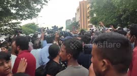 Protesters are pushing forward in Colombo, Sri Lanka