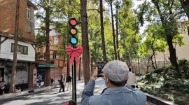 Love Heart Traffic Light in Shanghai, China