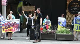 Ukrainians protest at Colgate Palmolive in Sydney, Australia