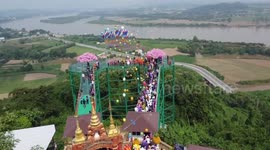 Skywalk viewing platform opens overlooking Golden Triangle in northern Thailand