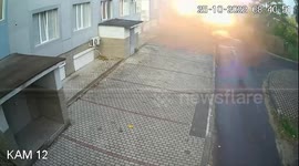 Cameras filmed the moment of the explosion near the television center in Melitopol