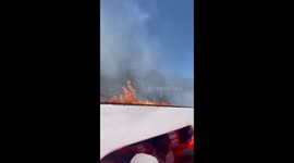 Indonesian passenger boat carrying 240 catches fire