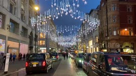 Christmas lights switched on in Oxford Street
