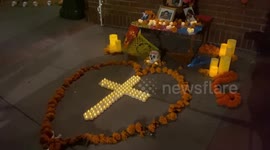 Altar at the Dia de los Muertos festival in Los Angeles, USA