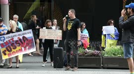 Ukrainians protest at Colgate Palmolive in Sydney, Australia
