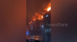 One dead as huge fire breaks out at chemical factory in China