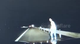 Man trying to roller skate home stopped by police