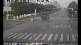 Tricycle rider miraculously survives being dragged by truck