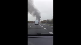 Camion en feu sur l'A11 entre Le Mans et Angers