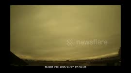 Timelapse of storm 'Barney' approaching Manchester, UK