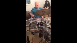 89-year-old blind grandad's impressive drum solo