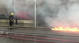 More footage from Kings Road car fire