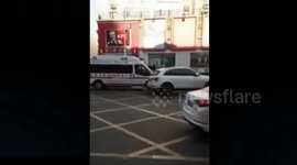 SUV intentionally blocks ambulance for two minutes
