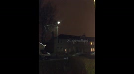 It's snowing in Edinburgh