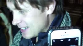 Take That's Mark Owen mobbed by fans