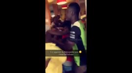 Barca and Real Madrid fans fight during El Clasico