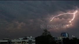 Powerful lightning storm strikes Queensland, Australia