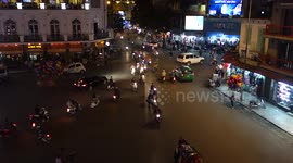 A Vietnam intersection at 1am