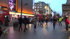 London gets snow for the first time this winter