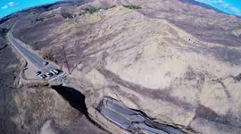 Landslide and Road Destruction Vasquez Canyon, California Aerial Drone V19235