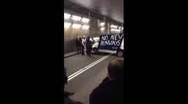 Protesters block road into Heathrow airport