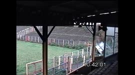 South Stand view at Wimbledon Football Club abandoned stadium