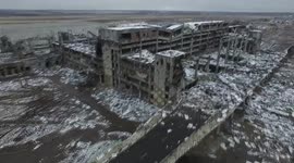 Drone shows what's left of Donetsk airport